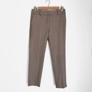Talbots Hampshire Straight Ankle Pants Multicolor Houndstooth